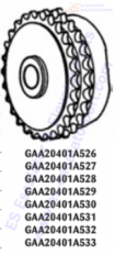 GAA20401A528 Sprockets–Pulleys–Sheaves