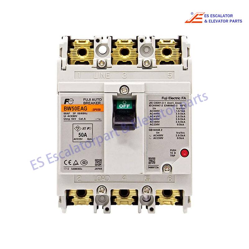 BW50EAG-3P050 Elevator Circuit Breaker Use For Fuji